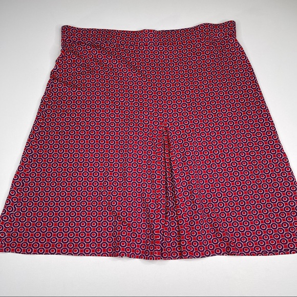 Boden Dresses & Skirts - Boden Skirt Geometric Circle Stretchy Soft Comfy Career Viscose Red Purple